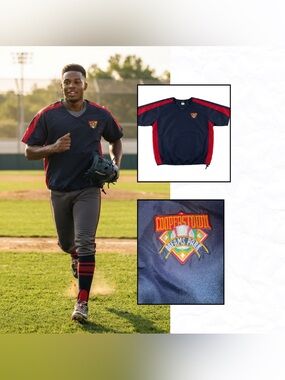 Cooperstown Dreams Park Authentic Baseball Practice Jacket Windshirt Size Mens M